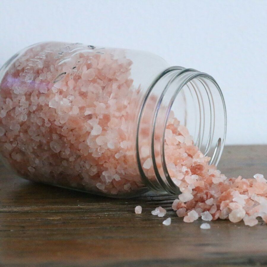 Pink halite and Epsom